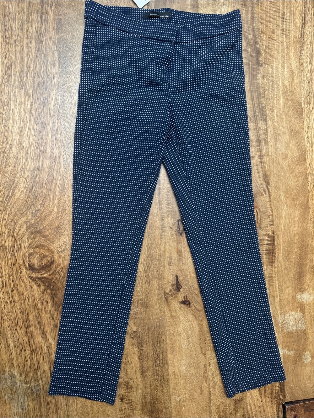 Women’s Navy Dot Stretch Cropped Ankle
